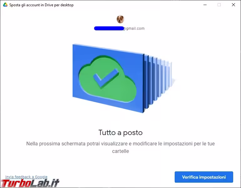 Google Drive_012_ITA_[al termine del precedente processo compare questa poi clicco su verifica impostazioni]