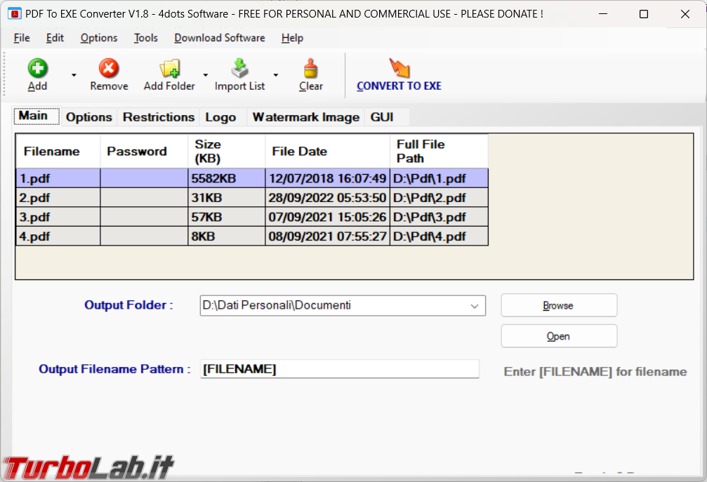Come convertire un file PDF in un eseguibile con PDF To EXE Converter ...