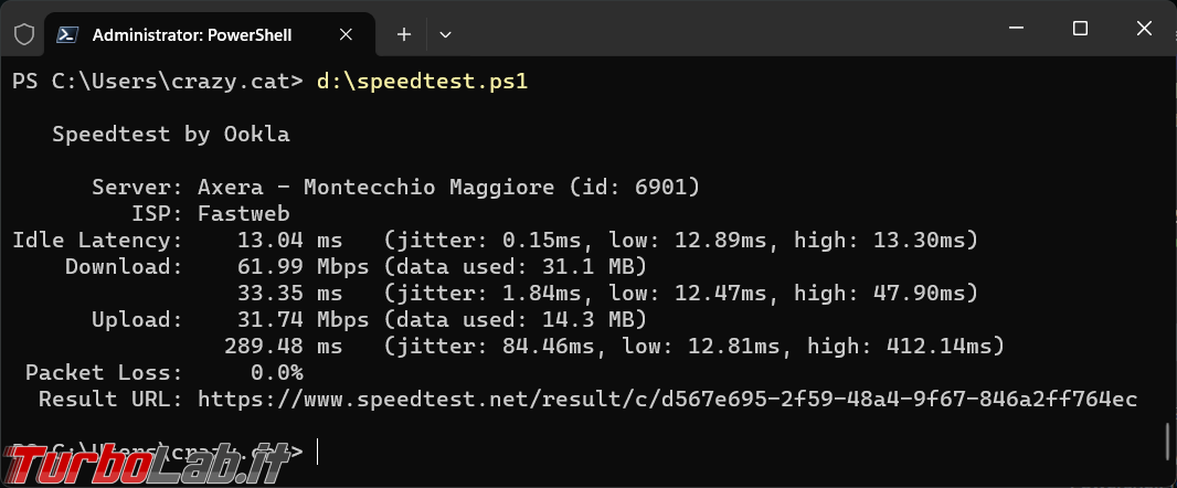 Come eseguire uno speedtest dalla riga di comando con PowerShell ...