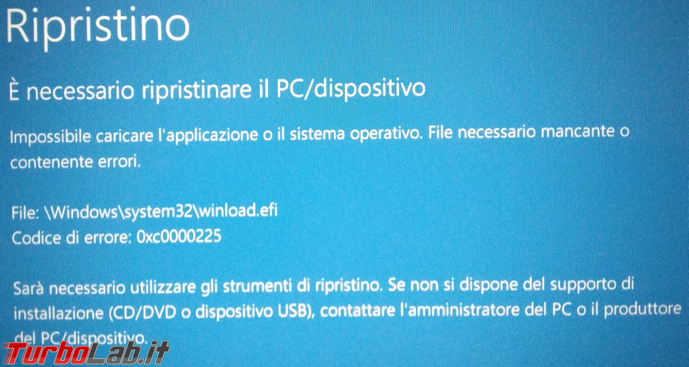 Come riparare, dalla linea di comando, l'errore 0xc0000098 del file BCD ...