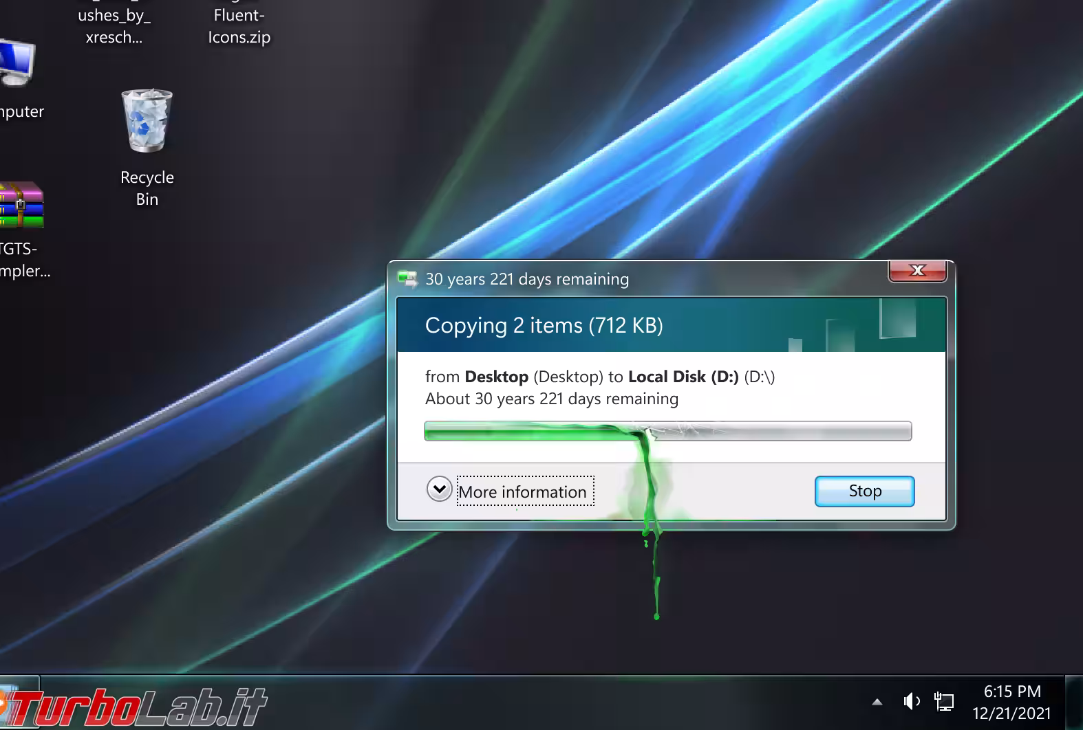leaking progress bar