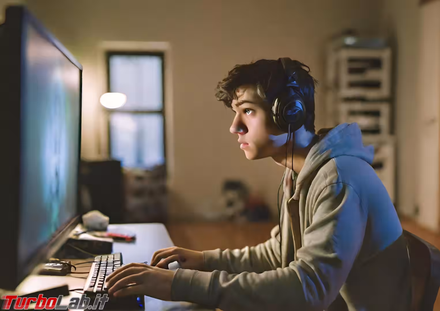 yung man playing videogames 