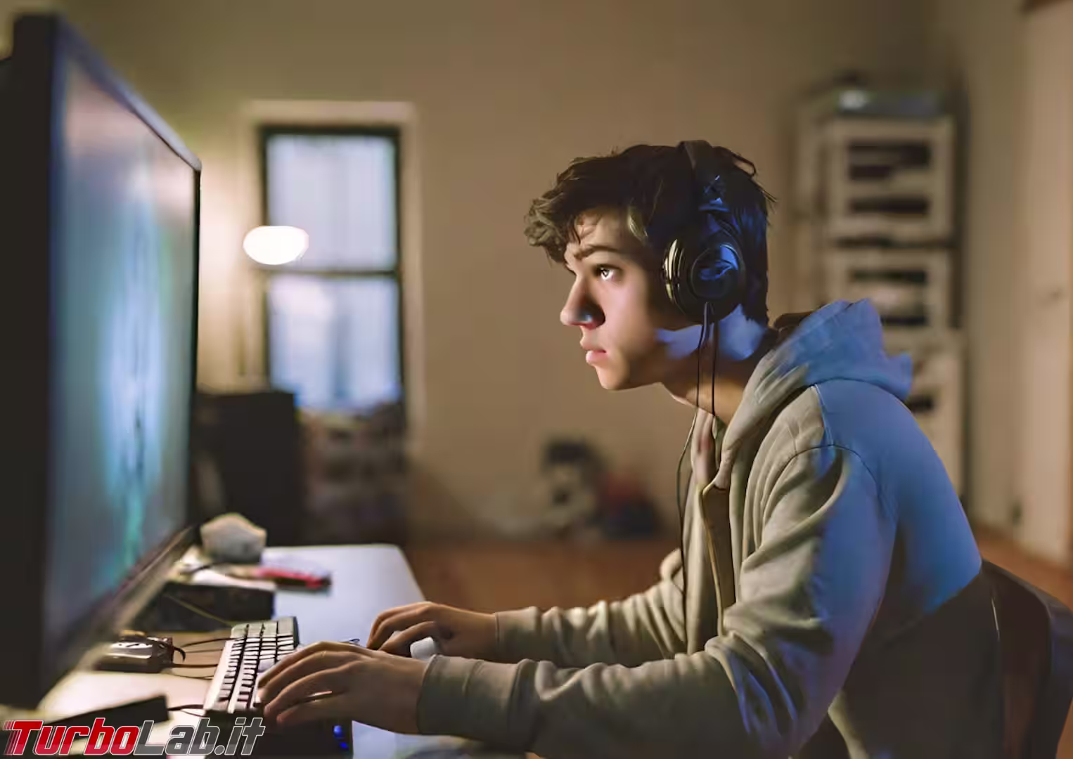 yung man playing videogames ai