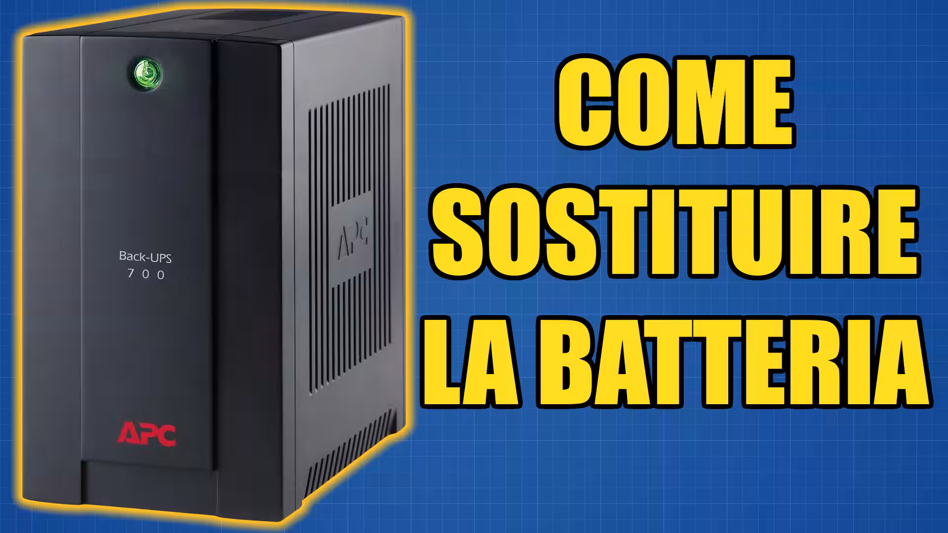 come sostituire la batteria apc ups