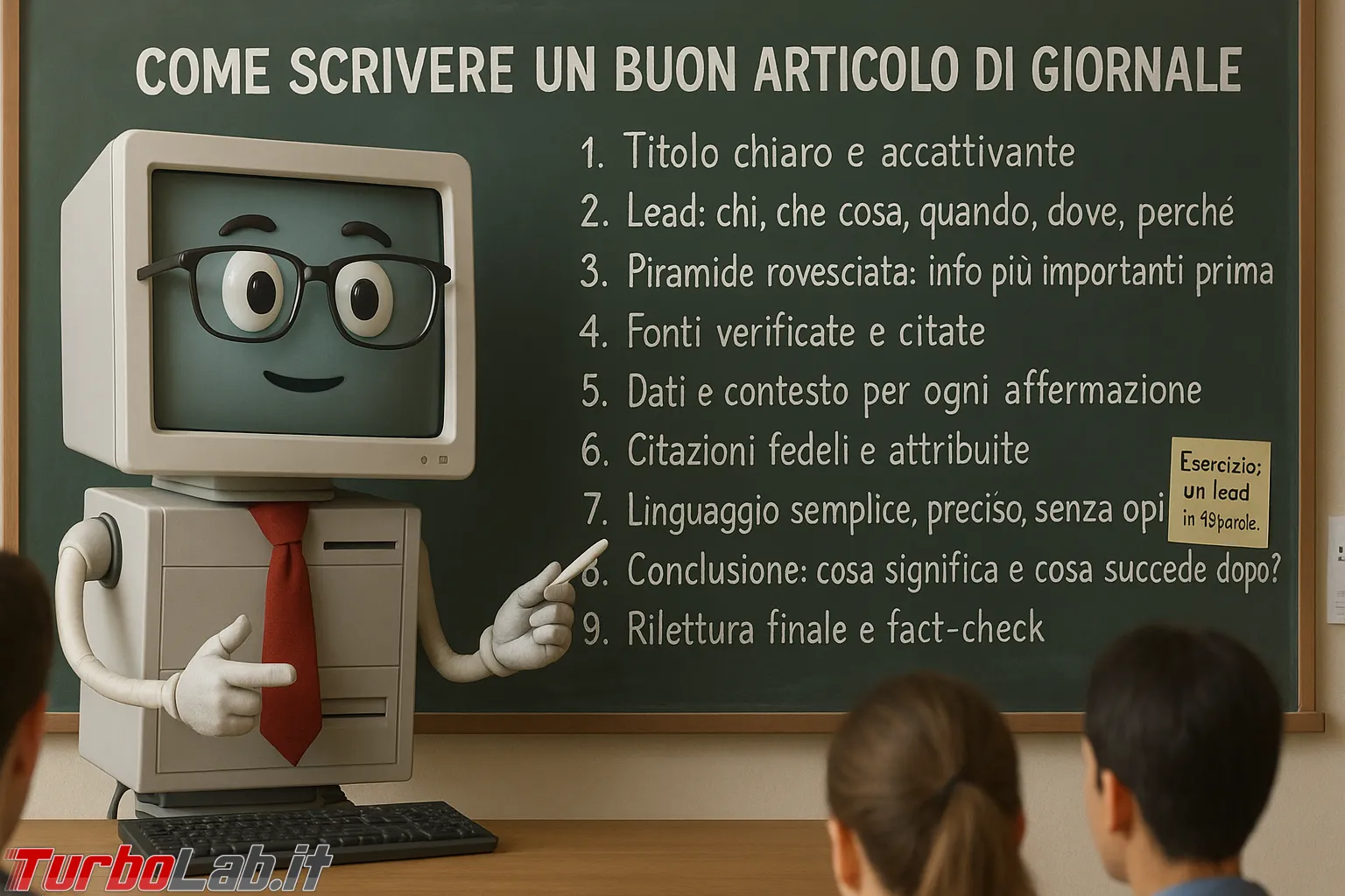 Computer insegna come scrivere articolo di giornale