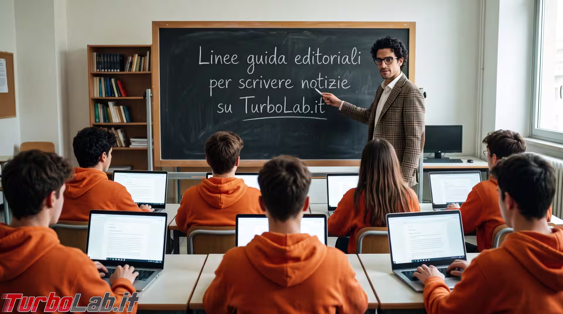 Prof Zane in classe - Linee guida editoriali per scrivere notizie su TurboLab.it