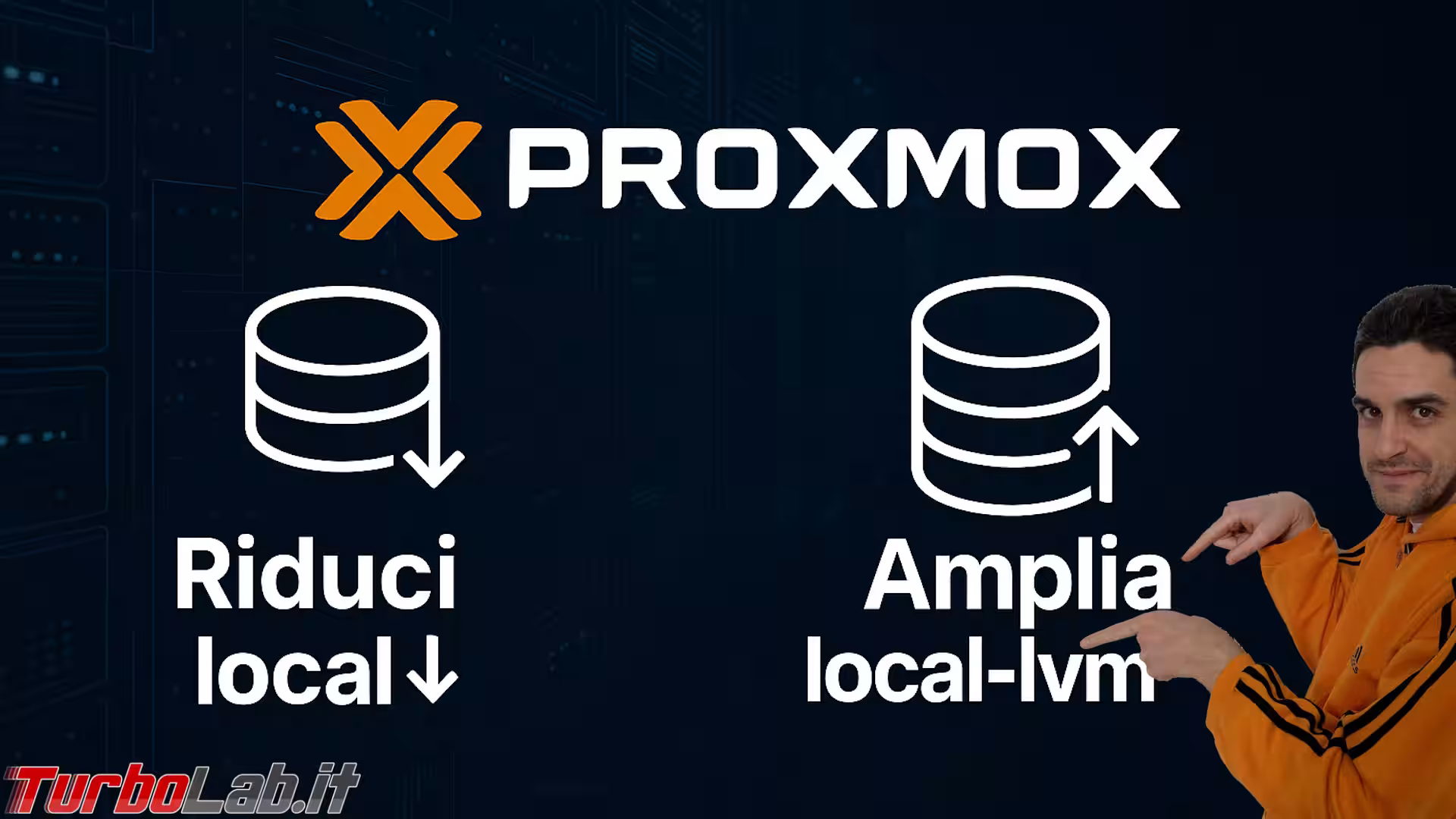 proxmox riduci local espandi local-lvm