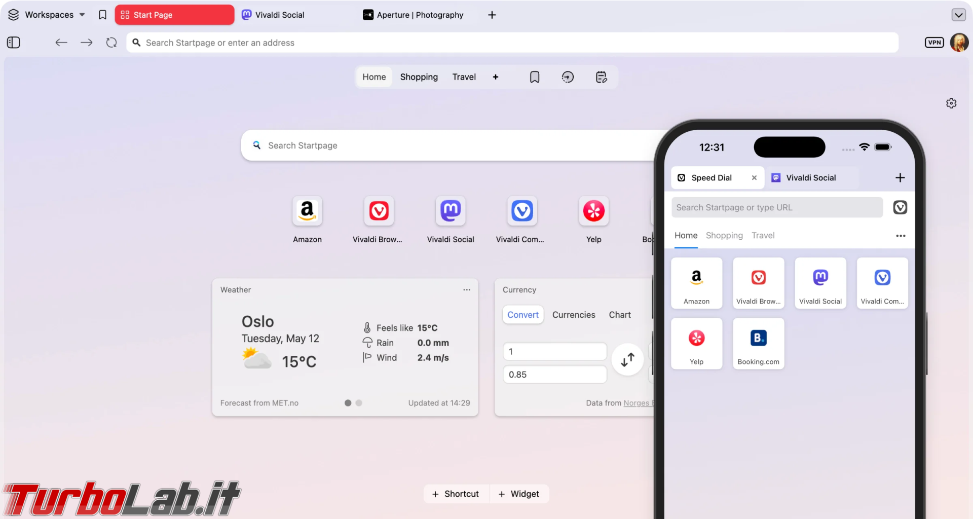 Ivaldi Layout Vivaldi 8.0 riprogetta l'interfaccia con Unified e 6 layout, niente ...
