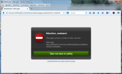 Bitdefender TrafficLight impedisce l'accesso ai siti pericolosi