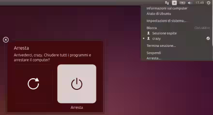 Disattivare la richiesta di conferma allo spegnimento di Ubuntu