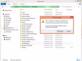Accedere alle cartelle protette di Windows