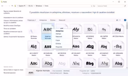 Come risolvere l'errore nell'installazione dei font in Windows 10