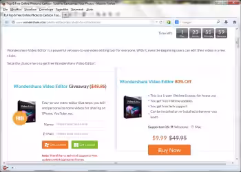 Wondershare Video Editor in regalo per alcune ore