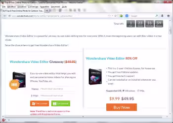 Wondershare Video Editor in regalo per alcune ore