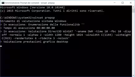 Ottenere l'indice prestazioni del computer con Windows 10