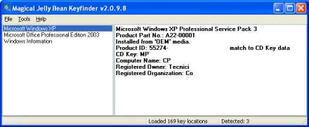 Recuperare i seriali di Windows e Office con Magical Jelly Bean Keyfinder