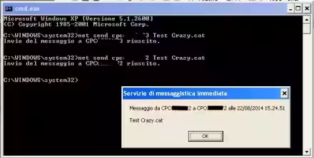 Inviare messaggi istantanei agli altri computer presenti in rete