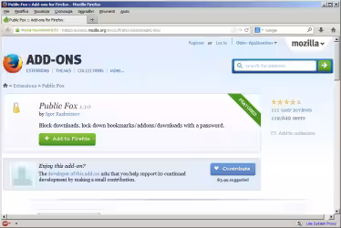 Bloccare molte impostazioni di Mozilla Firefox con l'estensione Public Fox