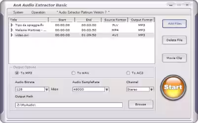 Estrarre la traccia audio da un file video