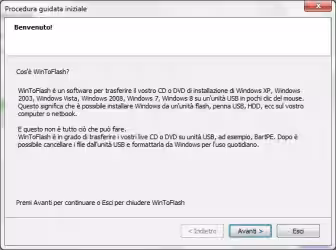 Trasferisci il tuo supporto d'installazione di Windows su un disco, o pendrive, USB con WinToFlash