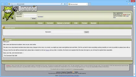 Demonoid torna on-line dopo 20 mesi di stop