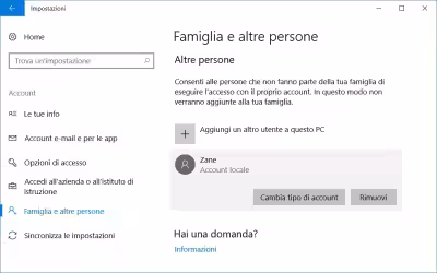 Windows 10: come cancellare un account locale del computer