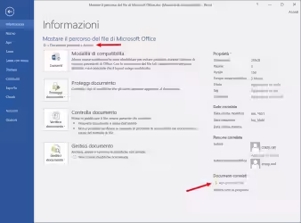 Mostrare e stampare il percorso dei file di Microsoft Office