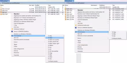 Come convertire i file multimediali con due click del mouse direttamente dal menu contestuale