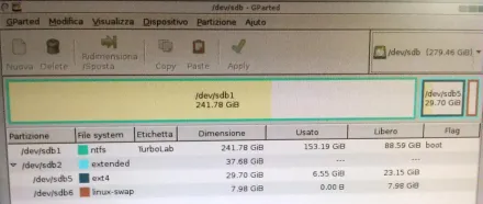 Come usare GParted per modificare le partizioni del disco fisso