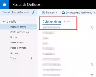 Come disattivare la posta evidenziata su Outlook - Hotmail