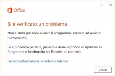 Riparare o reinstallare Microsoft Office 2016 per risolvere tutti i problemi