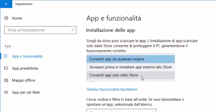 Guida Windows 10: come consentire l'installazione di app solo da Windows Store