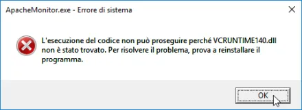 [risolto] VCRUNTIME140.dll download - Errore di sistema: L'esecuzione del codice non può proseguire perché VCRUNTIME140.dll non è stato trovato: come risolvere?