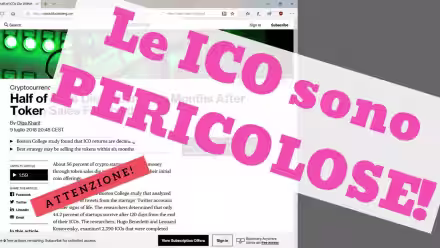 Investire in ICO è pericoloso! I consigli degli esperti per ridurre i rischi (video)