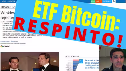 ETF Bitcoin RESPINTO! Prezzi in picchiata (video)