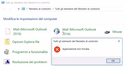 Come ripristinare l'icona della posta, mancante o non funzionante, nel pannello di controllo