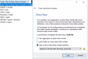 Come convertire una macchina virtuale Vmware player in una per VirtualBox
