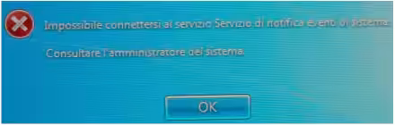 Come risolvere l'errore Impossibile connettersi al Servizio di notifica eventi di sistema che impedisce l'avvio di Windows agli utenti non amministratori