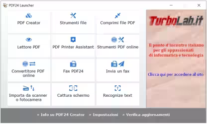 PDF24 il programma tuttofare per la creazione, conversione e compressione dei file PDF