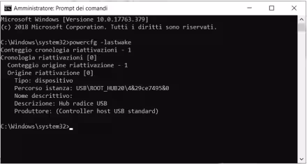 Come scoprire il programma o la periferica che ha risvegliato il computer dalla sospensione