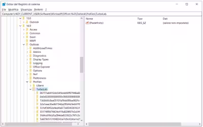 Come estrarre il profilo di posta di Microsoft Outlook dal registro di configurazione