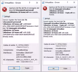 Come superare l'errore (0x80070057) di VirtualBox e lavorare con una copia identica della macchina virtuale