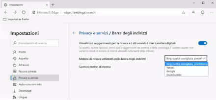 Come modificare il motore di ricerca predefinito di Microsoft Edge e aggiungerne di nuovi