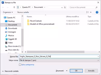 Cosa fare se Word, Excel o Adobe Reader non stampano e invece vogliono salvare un file