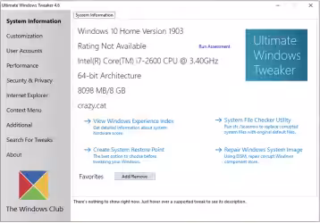 Personalizzazione completa di Windows 10: guida a Ultimate Windows Tweaker