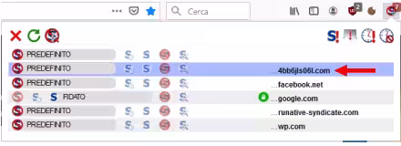 L'estensione Noscript Security Suite impedisce l'apertura degli script nel browser senza la nostra autorizzazione