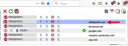 L'estensione Noscript Security Suite impedisce l'apertura degli script nel browser senza la nostra autorizzazione
