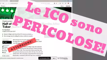 Investire in ICO è pericoloso! I consigli degli esperti per ridurre i rischi (video)