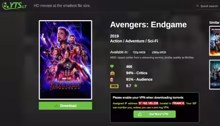 Avengers: Endgame 1080p è già disponibile su.... BitTorrent