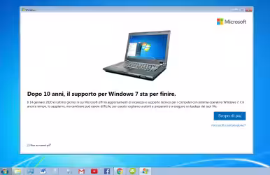 Dopo 10 anni, il supporto per Windows 7 sta per finire - una notifica avvisa gli utenti